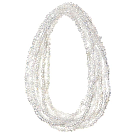 Clear Glass Seed Beads, 6/0 by Bead Landing™
